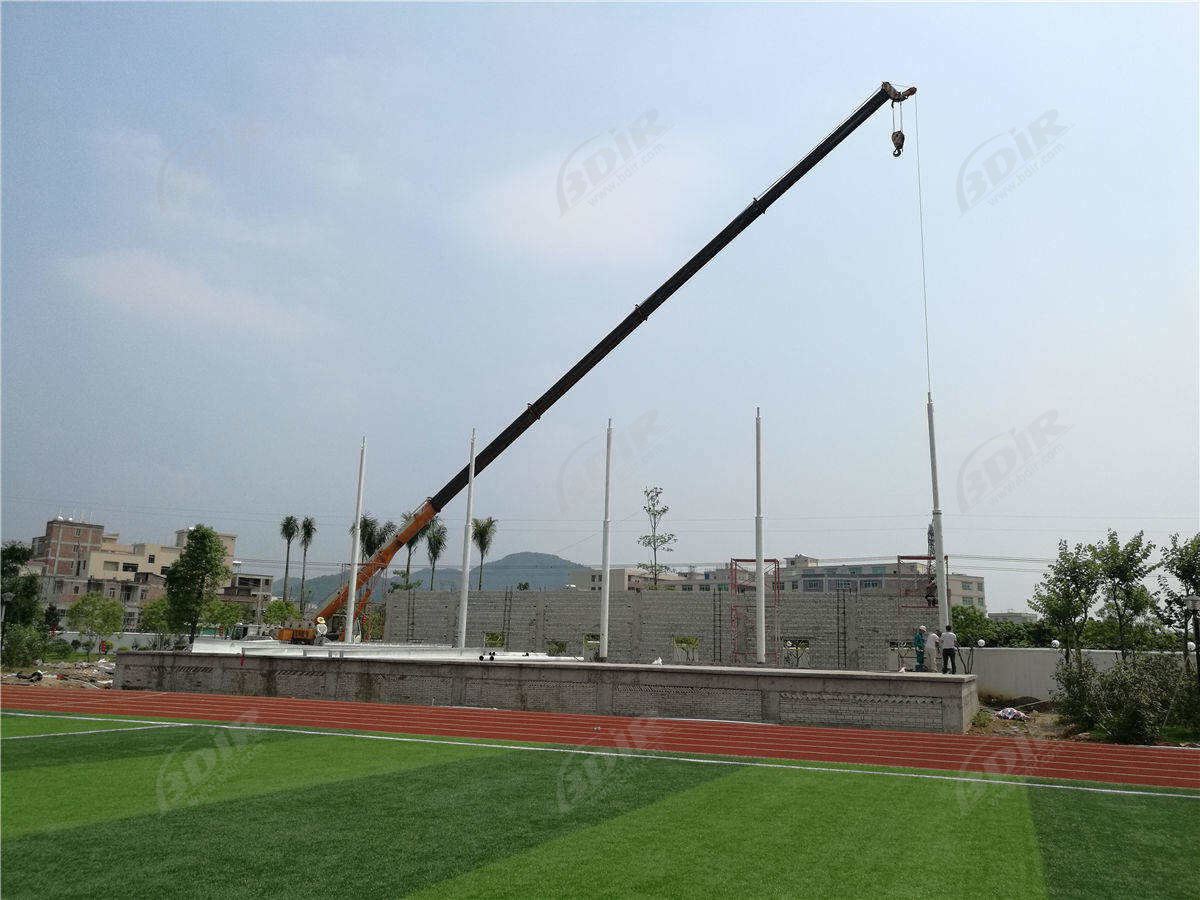 Struktur Tegangan Panggung Persegi Baiyun Art Academy Square &Amp; Lanskap Sekolah, Grandstand-Guangzhou, China