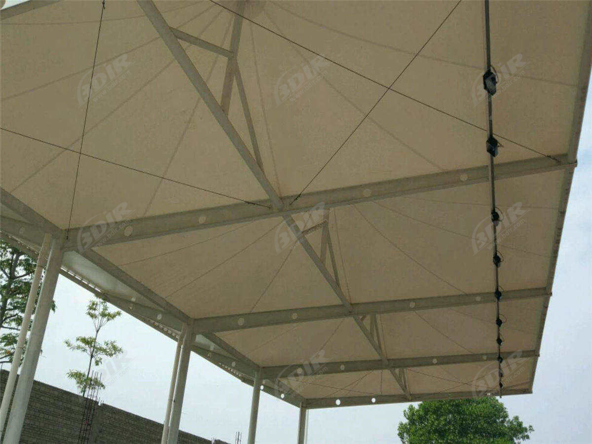 Struktur Tegangan Panggung Persegi Baiyun Art Academy Square &Amp; Lanskap Sekolah, Grandstand-Guangzhou, China