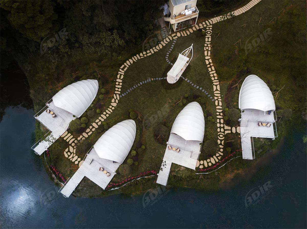 El Mejor Hotel de Tienda de Cabañas para Acampar Permanente, Cabañas de Lujo con Carpas de Concha - Chengdu, China