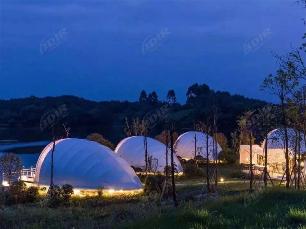 Best Permanent Camping Cabins Tent Hotel, Luxury Conch Tented Lodges - Chengdu, China