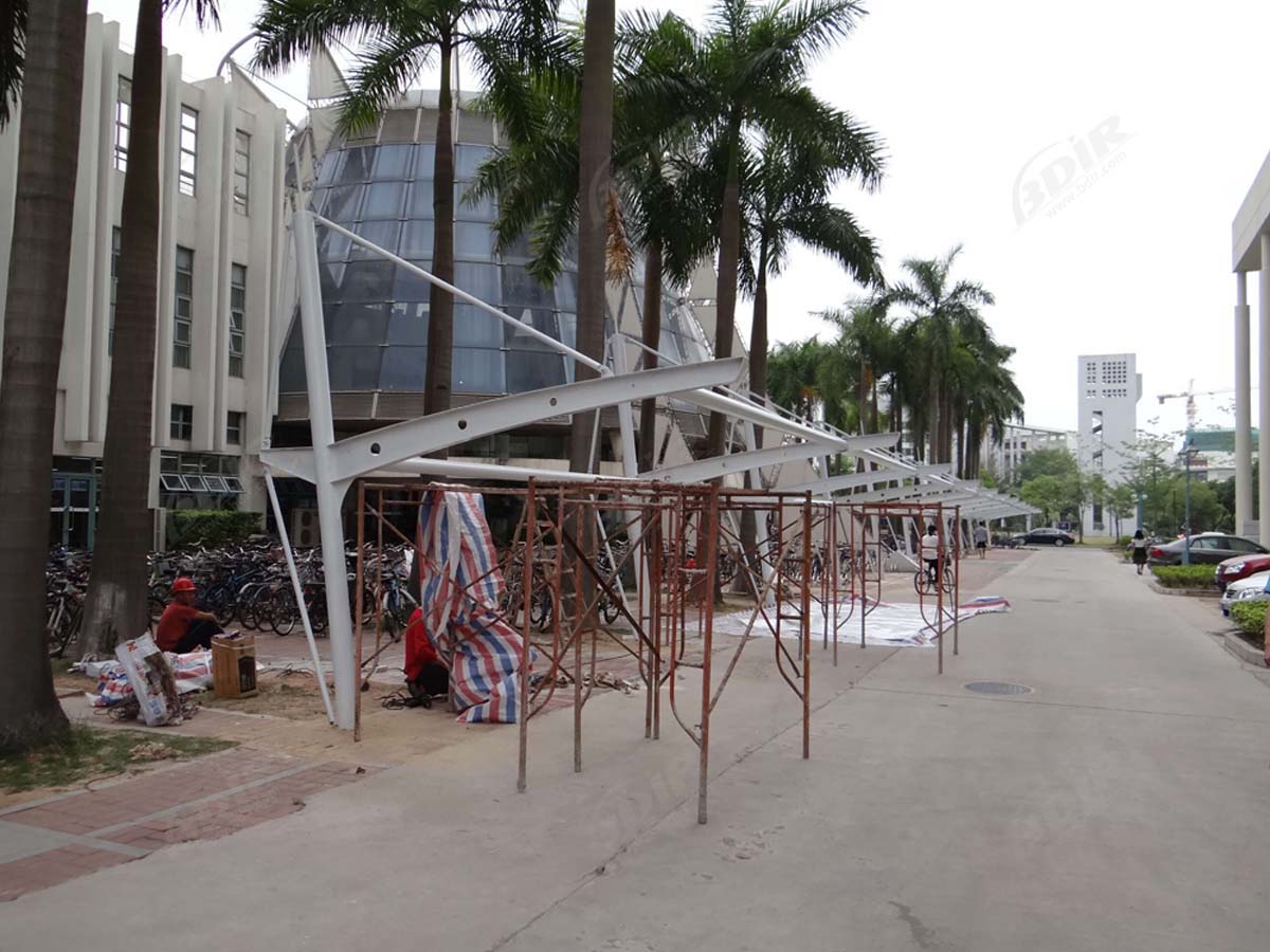 Outdoor Bicycle Storage Shed & Bike Shade Tensile Structure of Shenzhen University