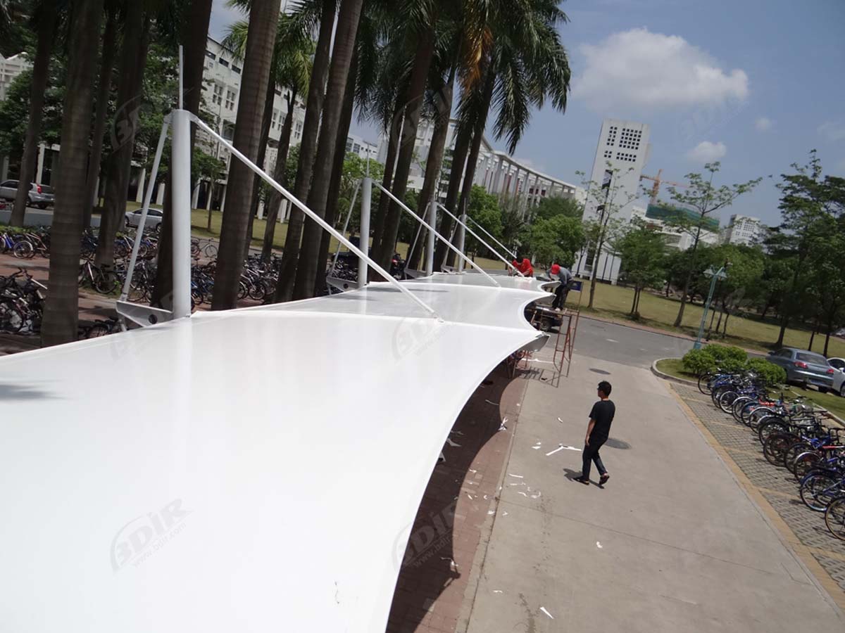 Outdoor Bicycle Storage Shed & Bike Shade Tensile Structure of Shenzhen University