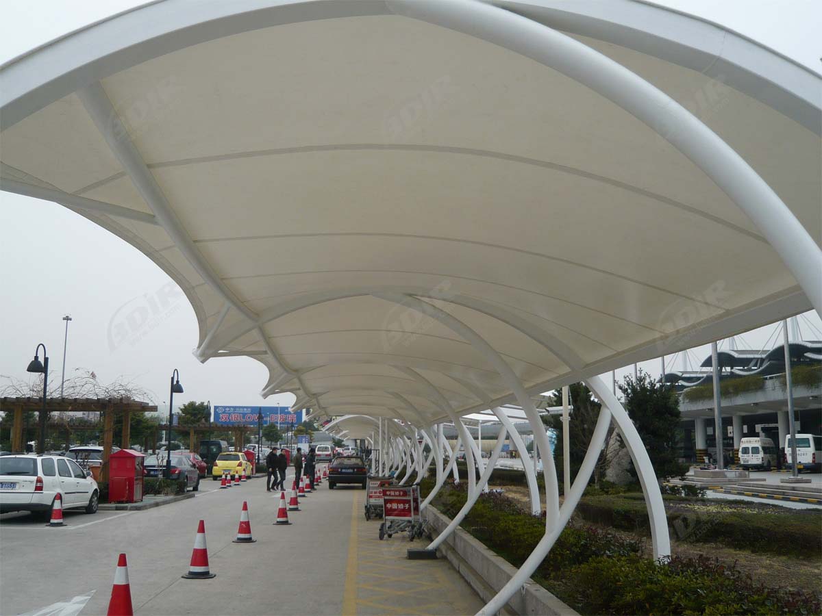 Abrigos de Estacionamento para o Aeroporto Internacional Xiaoshan - Hangzhou, China