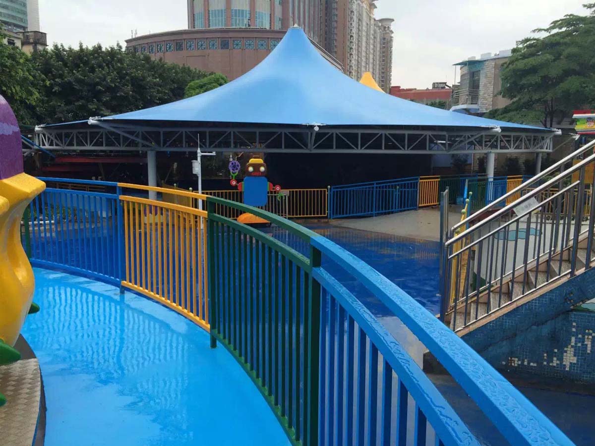 Struttura del Tetto a Trazione per Parco per Bambini, Tettoia per Parco Giochi - Guangzhou, Cina