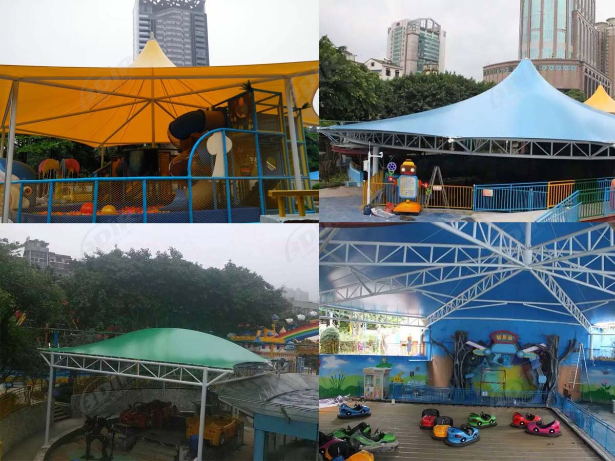 هيكل سقف حديقة الشد للأطفال ، ملعب المظلة - قوانغتشو ، الصين