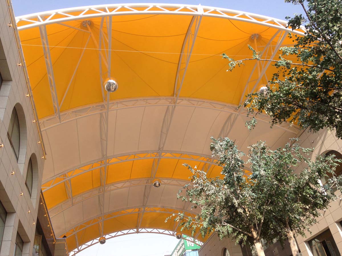 Commercial Street & Walkway Tensile Canopy Structure - Lanzhou, China