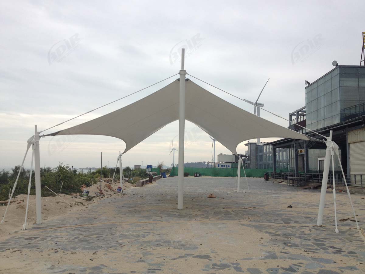 Cone Canopy & Structure en Tissu tendu Hypar Dans le Parc Thématique Emerald Bay - Zhangzhou, Chine