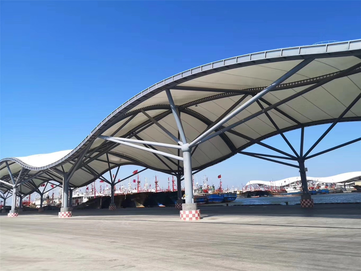 الصين Customized PTFE Parking Lot Shade | Car Park Tensile Structure المورد Customized PTFE Parking Lot Shade | Car Park Tensile Structure
