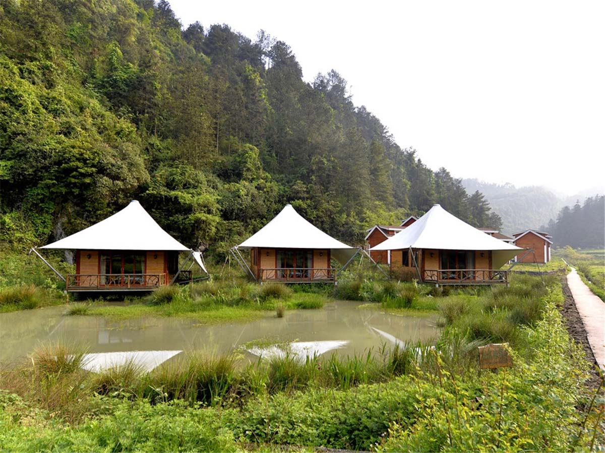 Desain Tenda Mewah Berkemah Resort, Glamping Pemasok Tenda - Chongqing, Cina