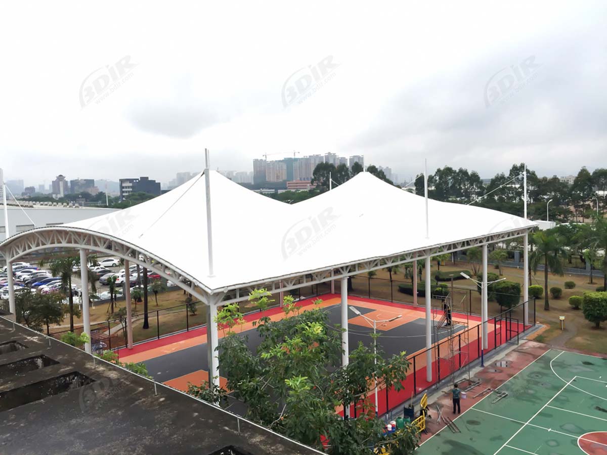 Dongfeng Honda Basketball & Sports Courts Tensile Shade Structure - Huizhou, China