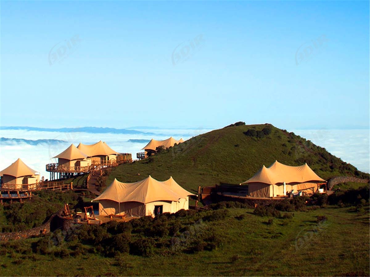 Rumah Tenda Ramah Lingkungan untuk Akomodasi Resor Berkelanjutan Prairie - Guizhou, China