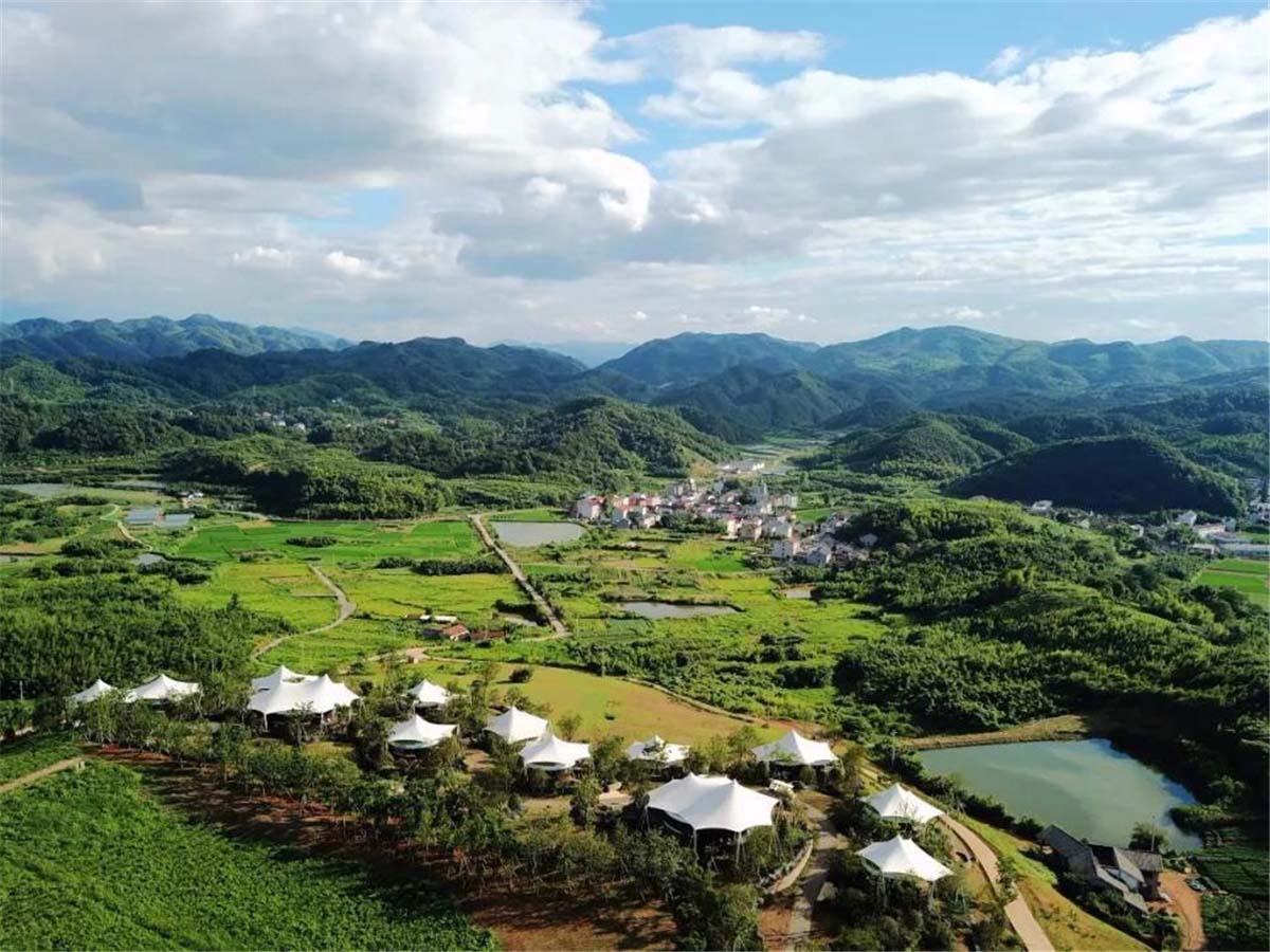 Hotel Della Tenda Della Membrana Della Membrana del Tessuto PVDF di ECO - Zhejiang, Porcellana