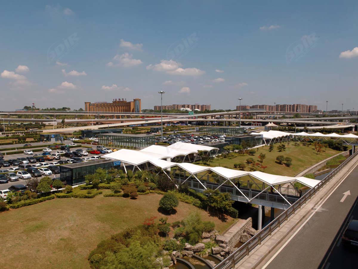 Estructura de Calzada Extensible de Tela para la Terminal del Aeropuerto de Huanghua - Changsha, China