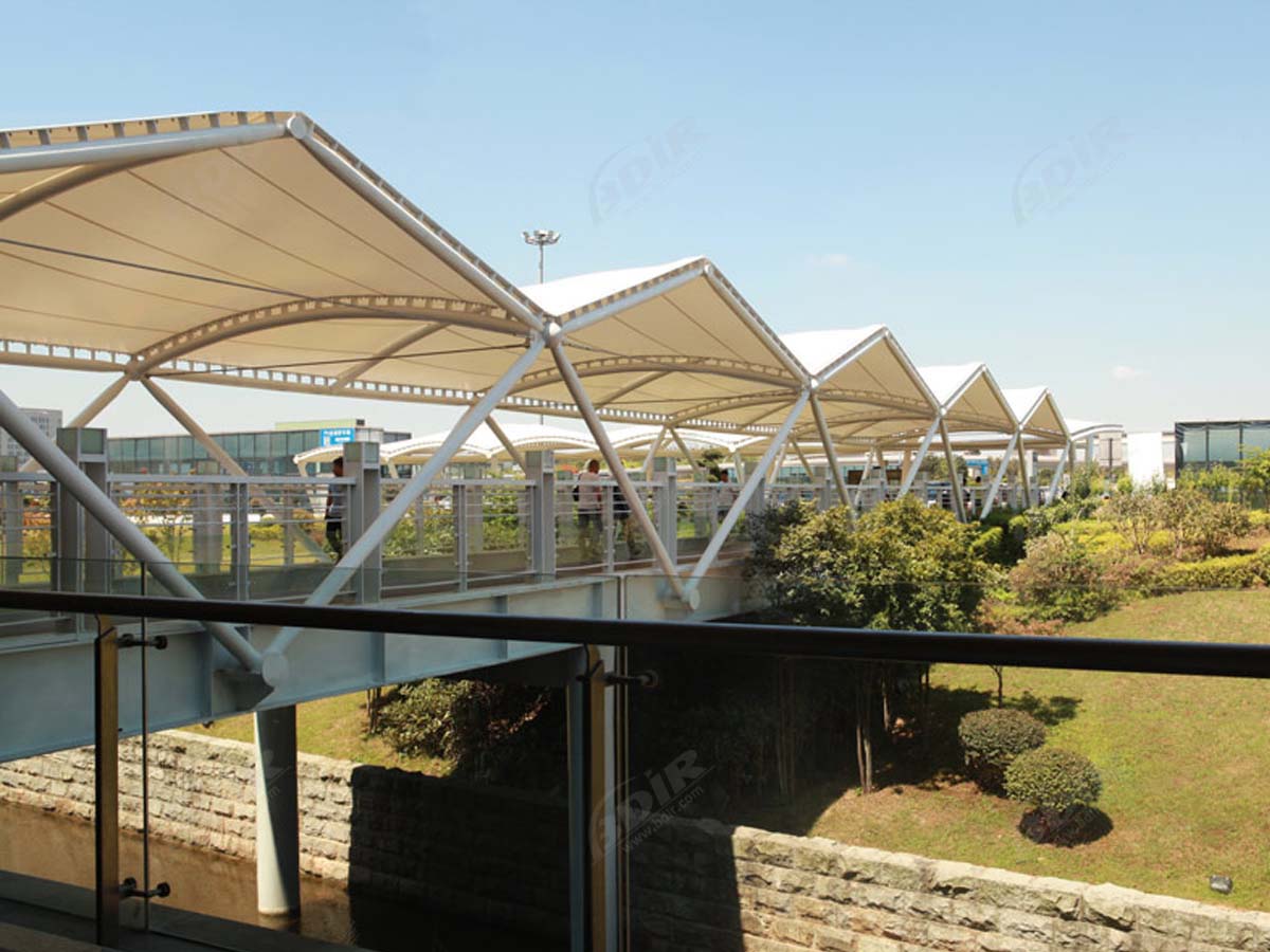 โครงสร้างทางเดินทอผ้าแรงดึงสำหรับอาคารสนามบินหวงหัว - ฉางชาประเทศจีน