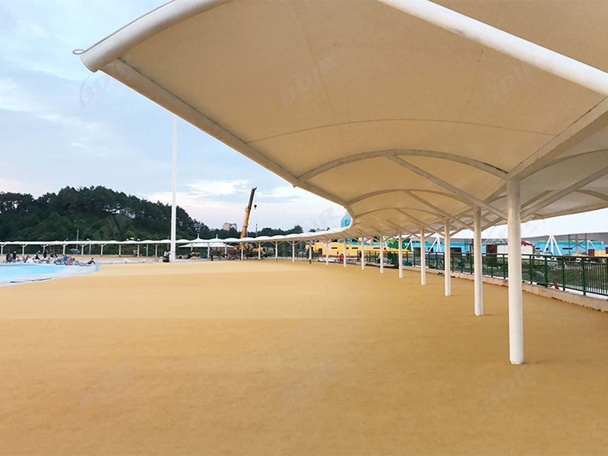 โครงสร้างแรงดึงผ้า PVDF สำหรับสวนน้ำกลางแจ้ง - Ganzhou, จีน
