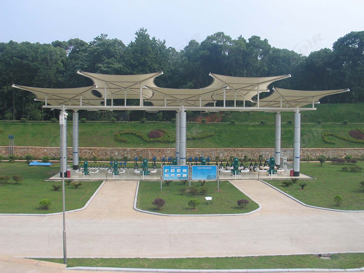 Struktur Tarik Kain PVDF untuk Pusat Pelatihan & Area Kebugaran - Chengdu, Cina