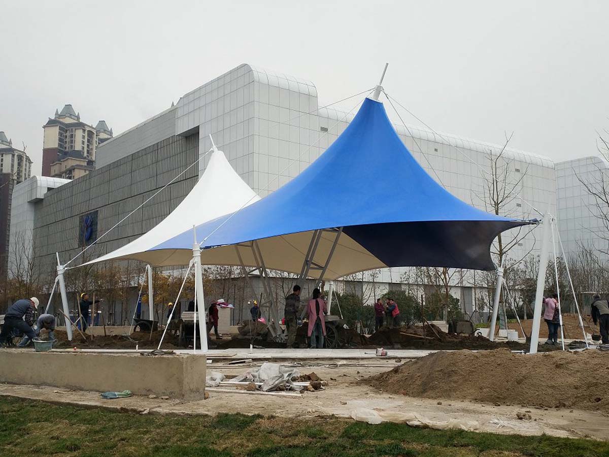 Struktur Kerucut Tarik Gazebo untuk Paviliun Taman & Ruang Publik - Wuhan, Cina