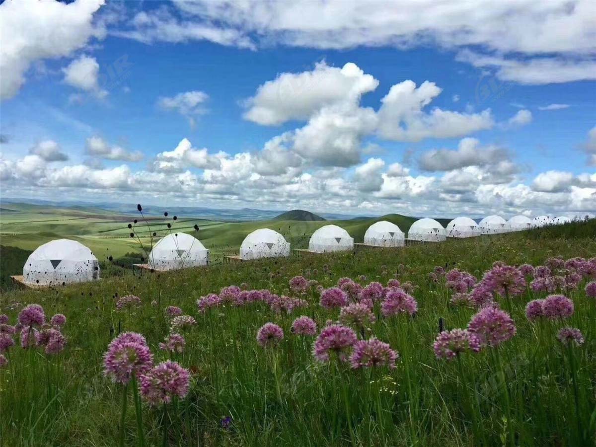 Geodesic Dome Tent Hotel, Eco Domes Lodges for The Prairie Camping Site