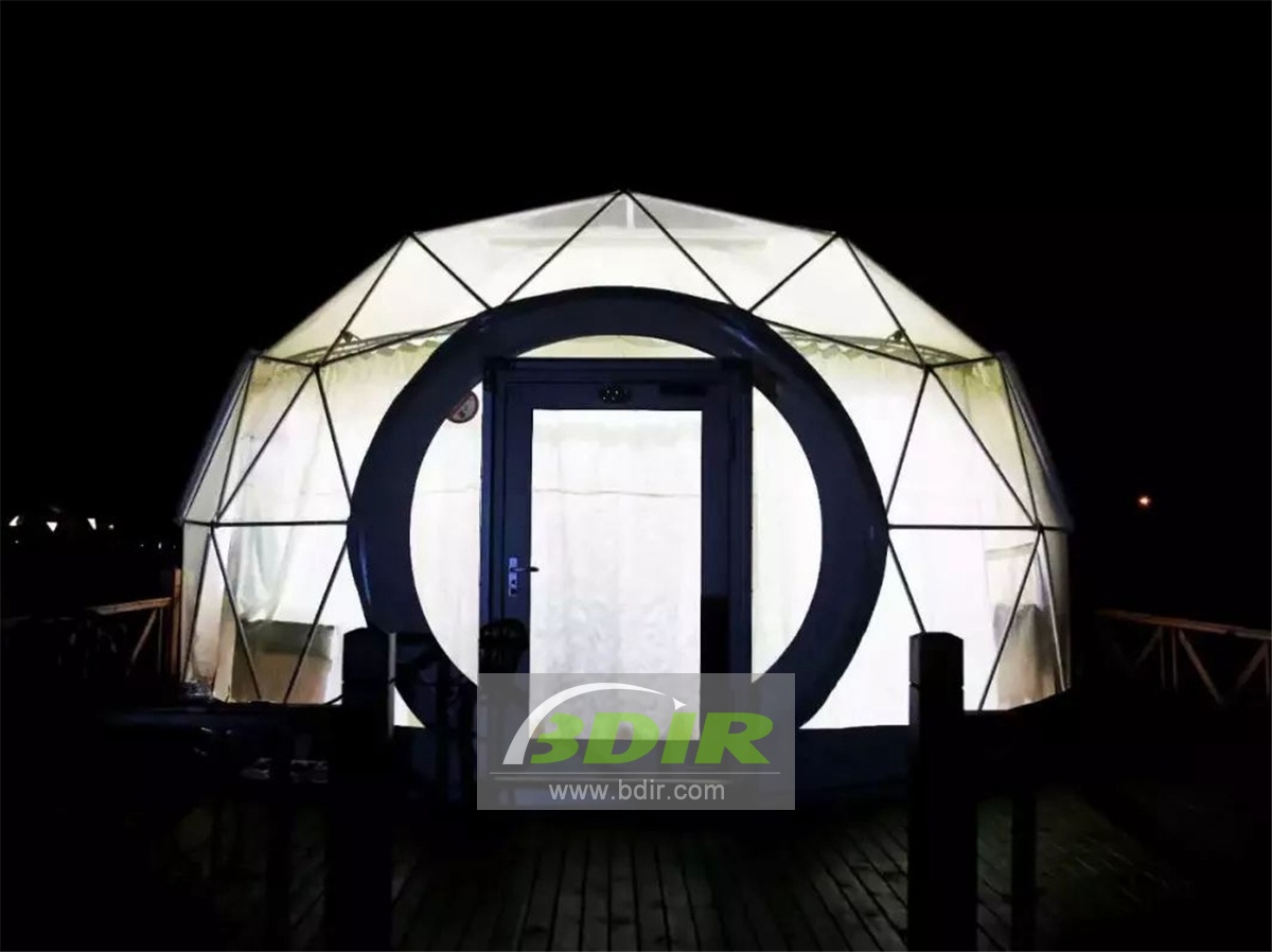 Geodesic Dome Tent Villa is Designed and Built for Island Beach Resort