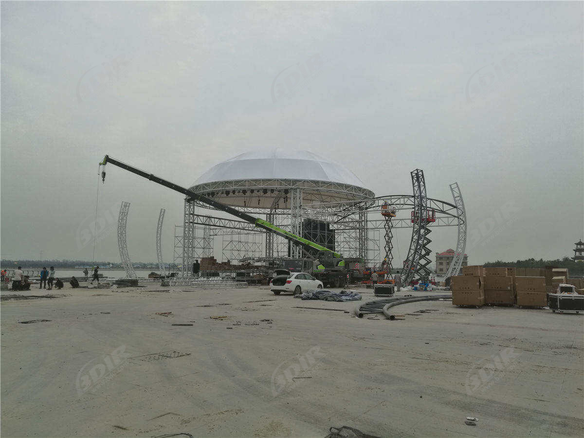 Holiday Manor Custom Awning  & Stage Tensile Structure-Tianjin, China