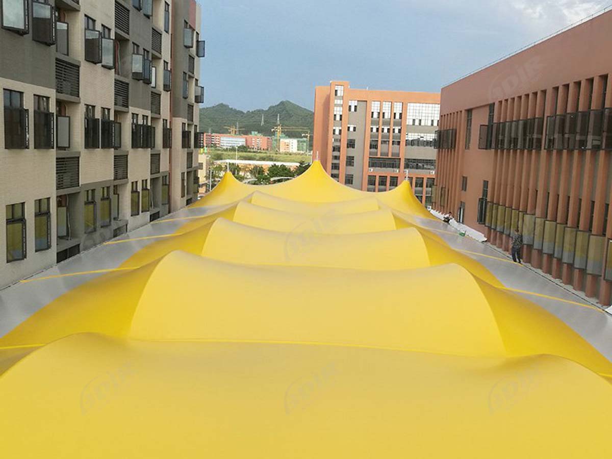 Huang Gang Middle School Tensile Fabric Structure for Walkways - Guangzhou, China