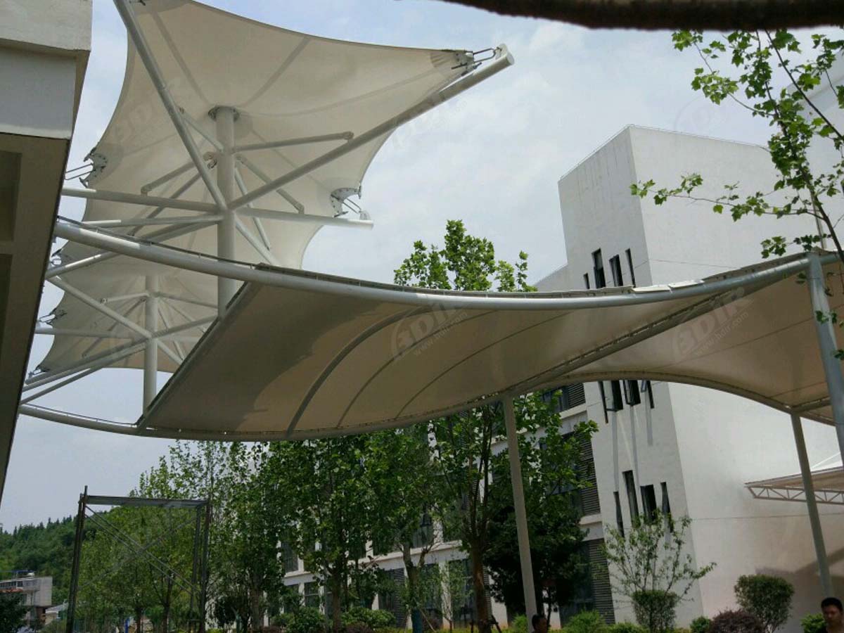 Le Yuan Dewey International School Tensile Walkway Structure - Pingxiang, China