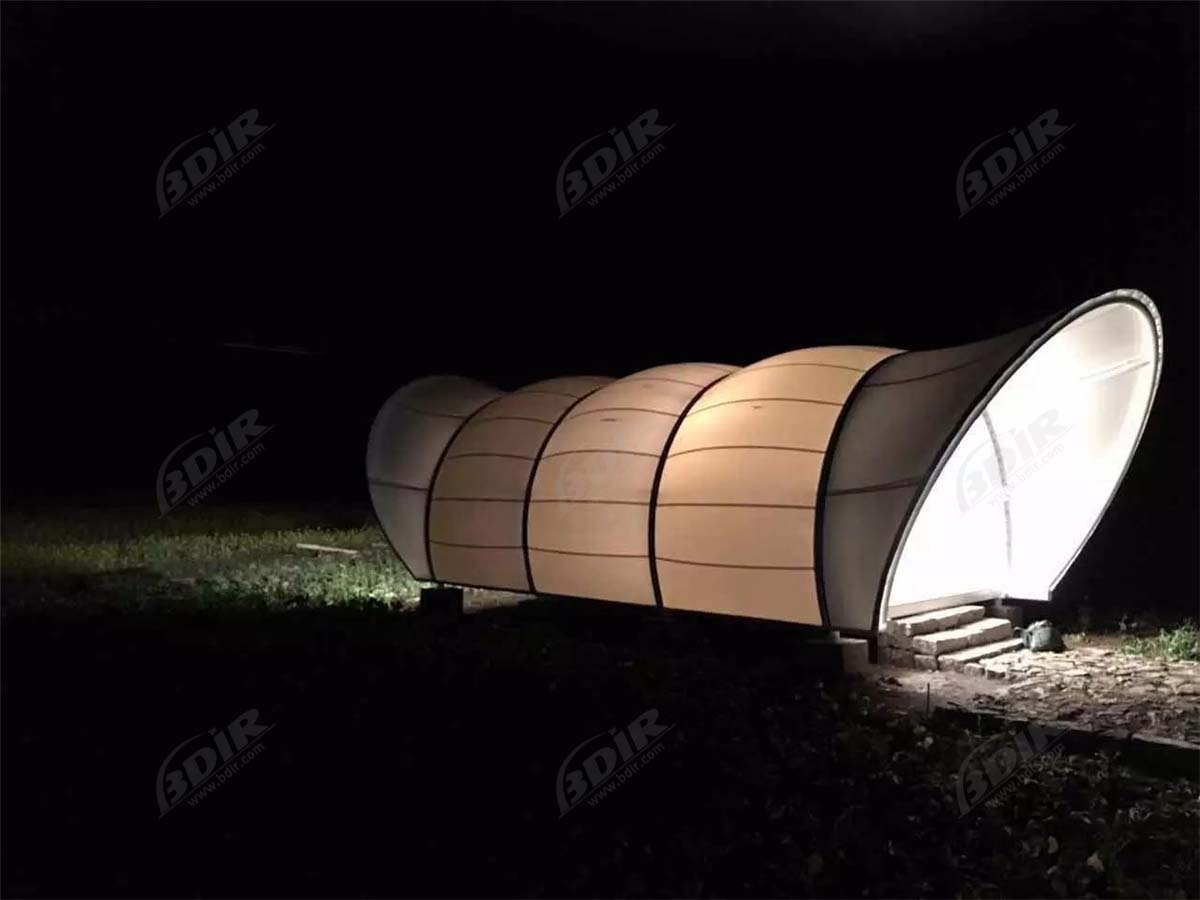 Lightweight Fabric Architectures, Luxury Glamping Tent Cottages Camp - Guizhou, China