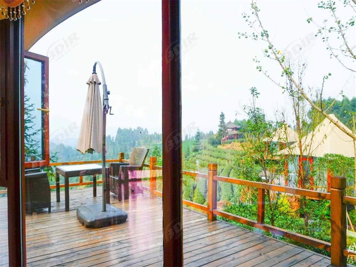 Lüks Eko Dostu Çadır Yapıları Çay Bahçesi Tatil Otel Için Zâviye - Sichuan, Çin