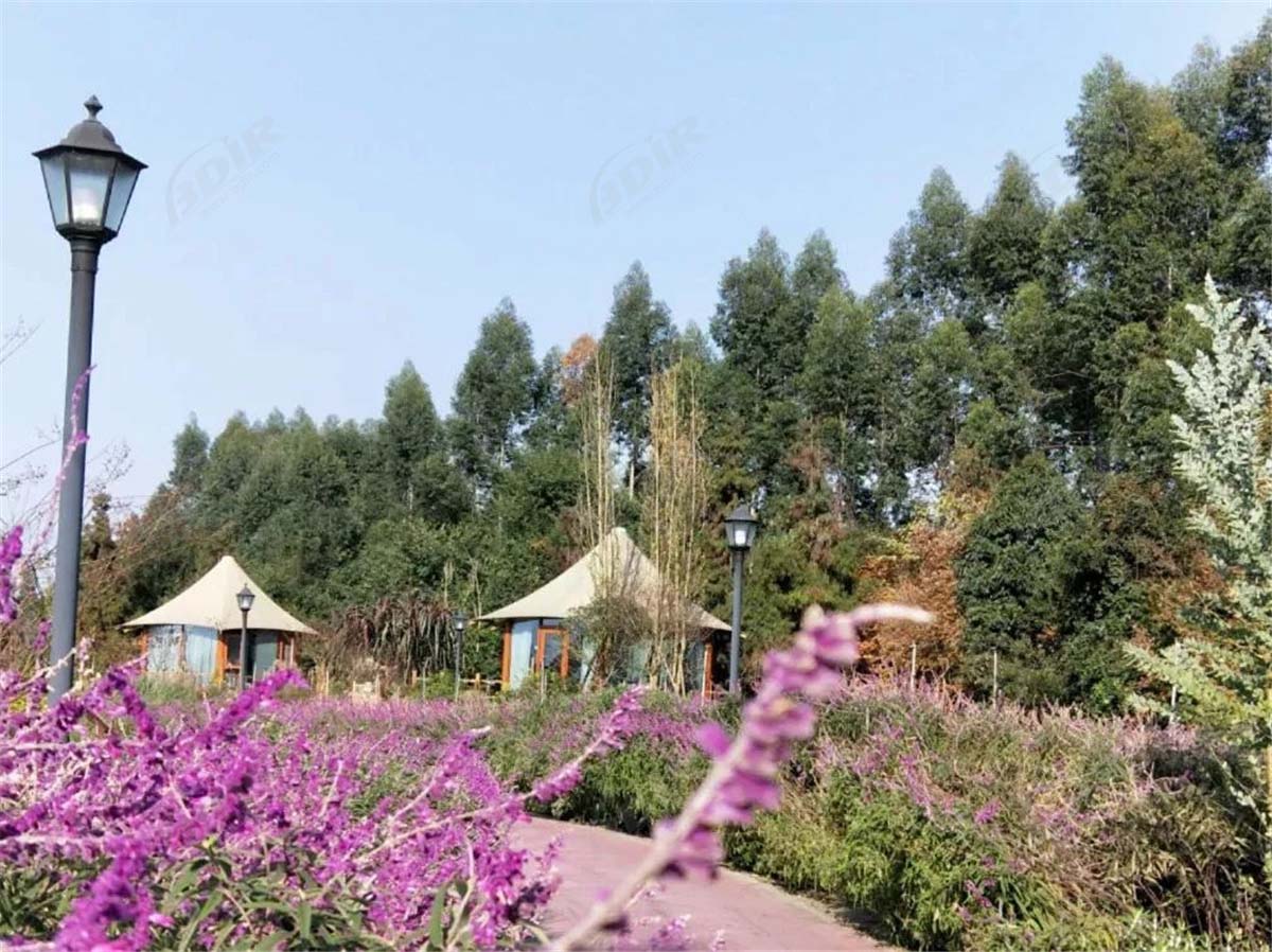 Tentes Écologiques de Luxe pour Structures de Lodges pour Hôtel de Jardin de Thé - Sichuan, Chine