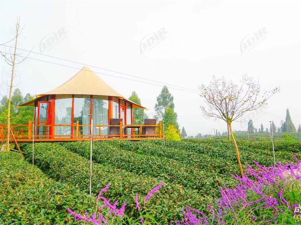 Luxury Eco Friendly Tent Structures Lodges for Tea Garden Holiday Hotel - Sichuan, China