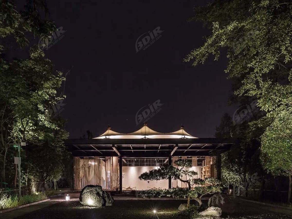 Luxe Outdoor Tenten Hotel met PVDF Textiel Structuren Dak Lodges - Chengdu, China