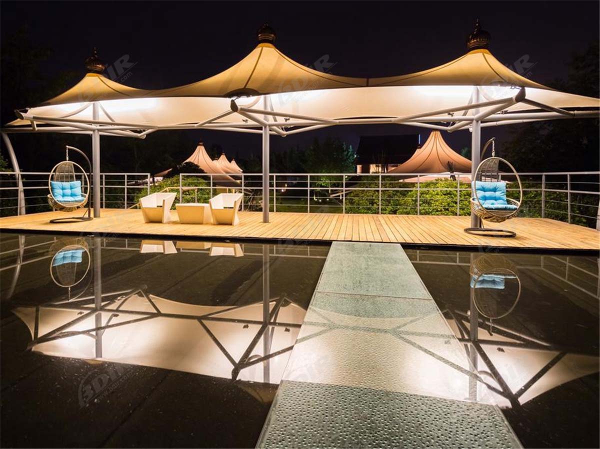 Luxus Outdoor Zelt Hotel mit PVC-Textilstrukturen Dach Lodges - Chengdu, China