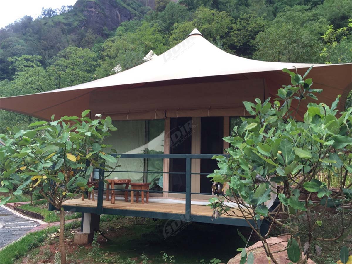 Luxe Tent Hotel Resort, Milieuvriendelijke Stof Structuren Tented Lodges - Yunan, China
