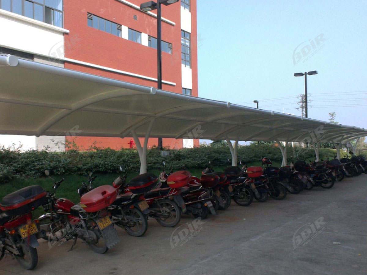 Cobertizo de Estacionamiento de Estructura de Membrana En Un Parque Industrial - Guangzhou, China
