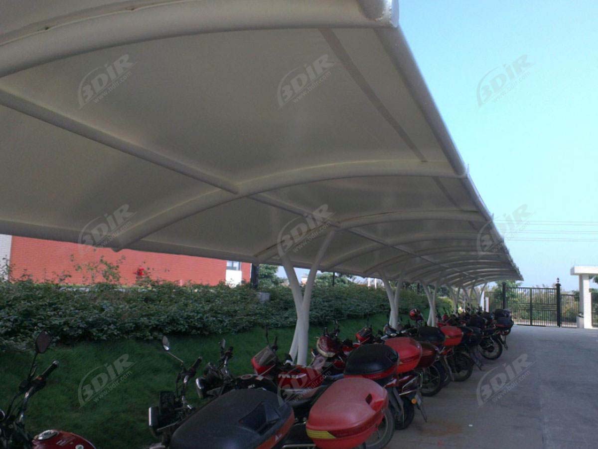 Tettoia Per Parcheggio Con Struttura A Membrana In Un Parco Industriale - Guangzhou, Cina
