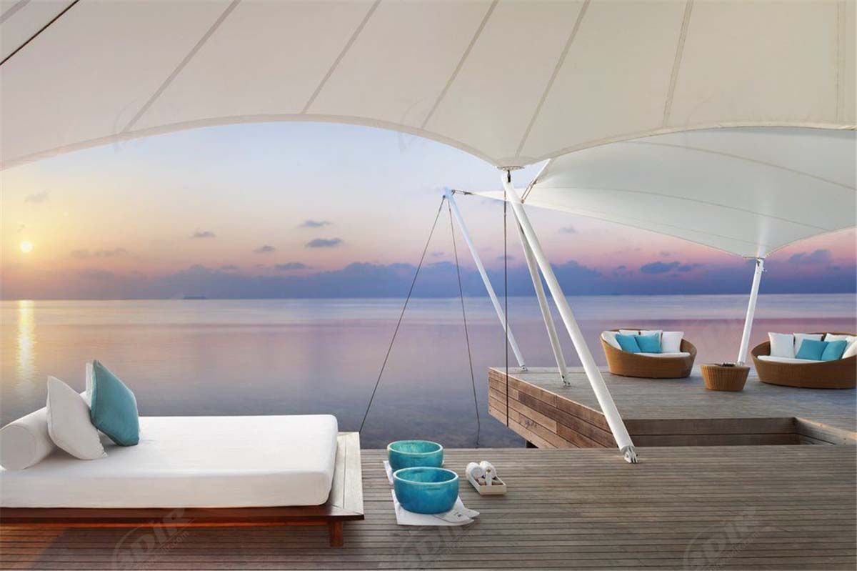 سقف هياكل الغشاء | خيمة المنزلية | بيت النسيج - جزر المالديف