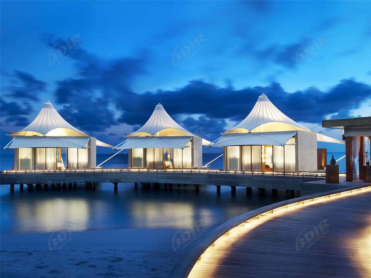 Membrankonstruktionen Dach | Zelthäuschen | Stoffhaus - Malediven