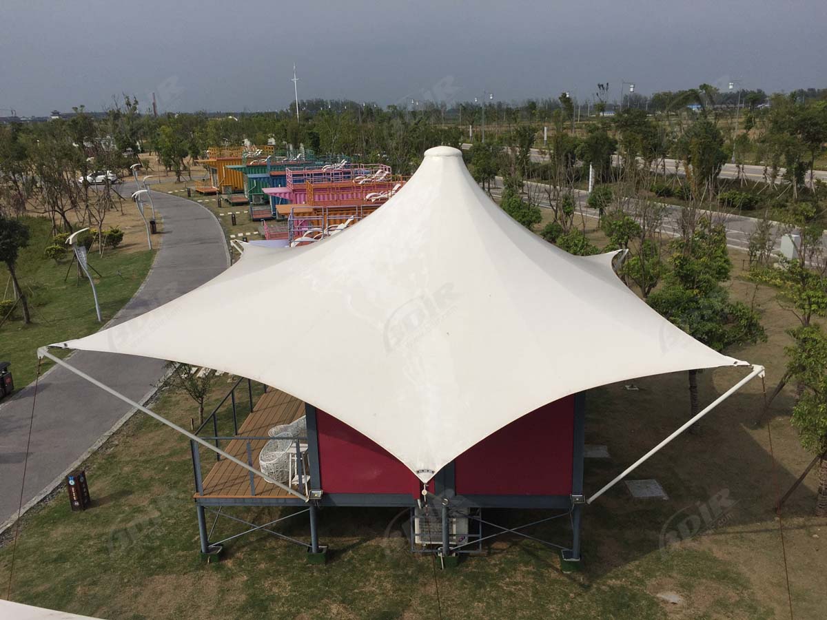 Tente Conteneur Modulaire et Yourte en Toile pour Camping-Cars et Campings