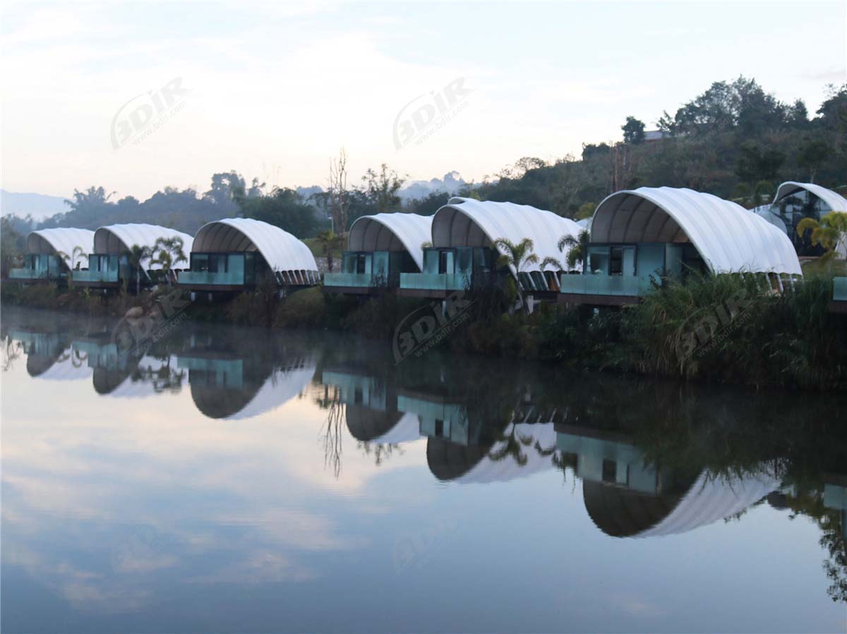палатка на открытом воздухе, дикий роскошный курортный шатер - Юньнань, Китай