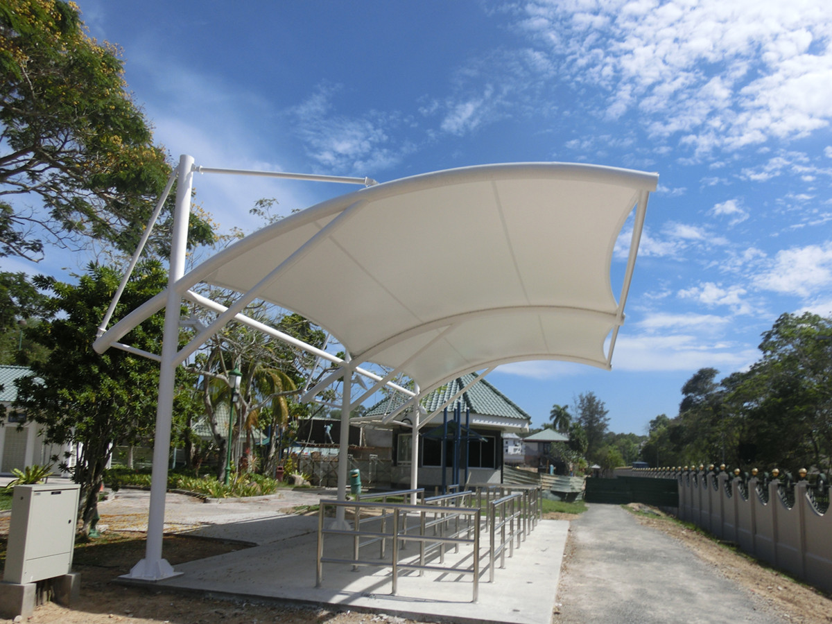 Gazebo A Membrana in PTFE & PVDF Pensiline per Jerudong Park, Il Più Grande Parco Divertimenti del Brunei