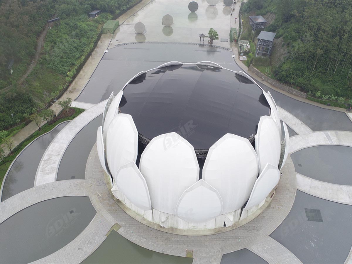 PTFE Fabric Tension Structure Untuk Atap Panggung Teater & Fasad - Yunfu, China