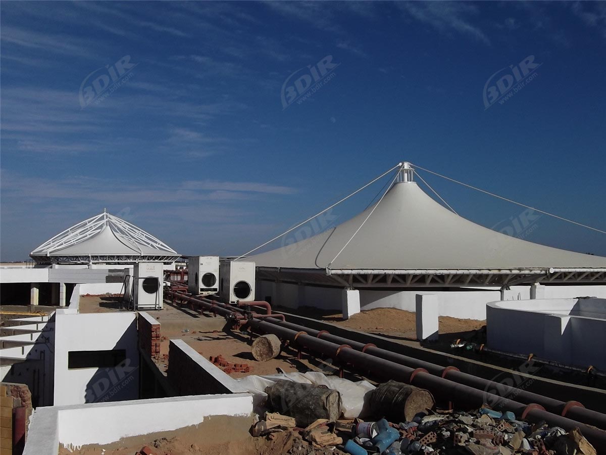 Gazebo A Membrana in PTFE & PVDF Pensiline per Jerudong Park, Il Più Grande Parco Divertimenti del Brunei