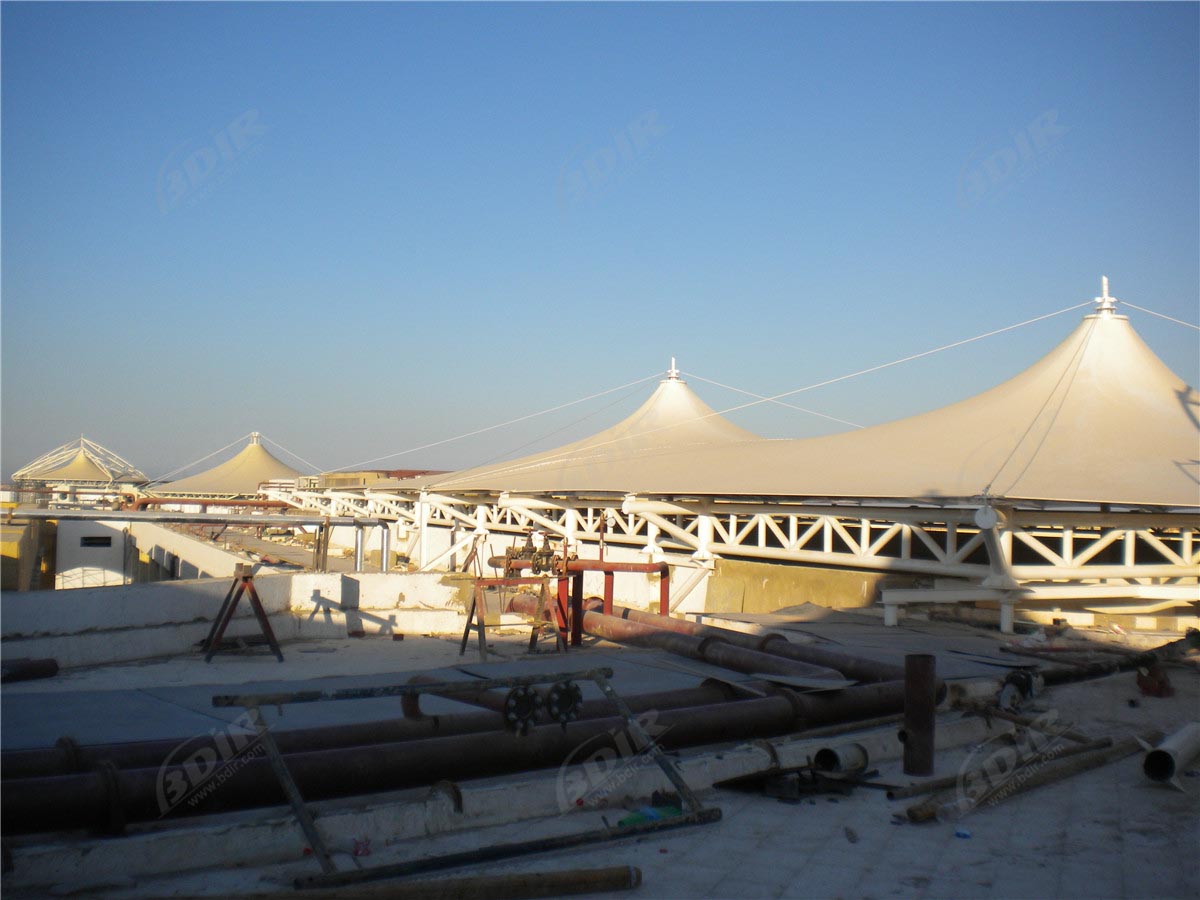 China PTFE Textile Membrane Structure Commercial Roof in Sharm el-Shiekh, Egypt supplier PTFE Textile Membrane Structure Commercial Roof in Sharm el-Shiekh, Egypt