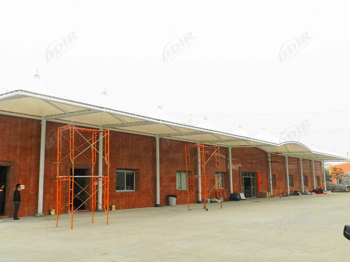 Structure Tendue en Tissu de PVDF pour l'Entrée d'Entrepôt du Groupe Midea - Shunde, Chine