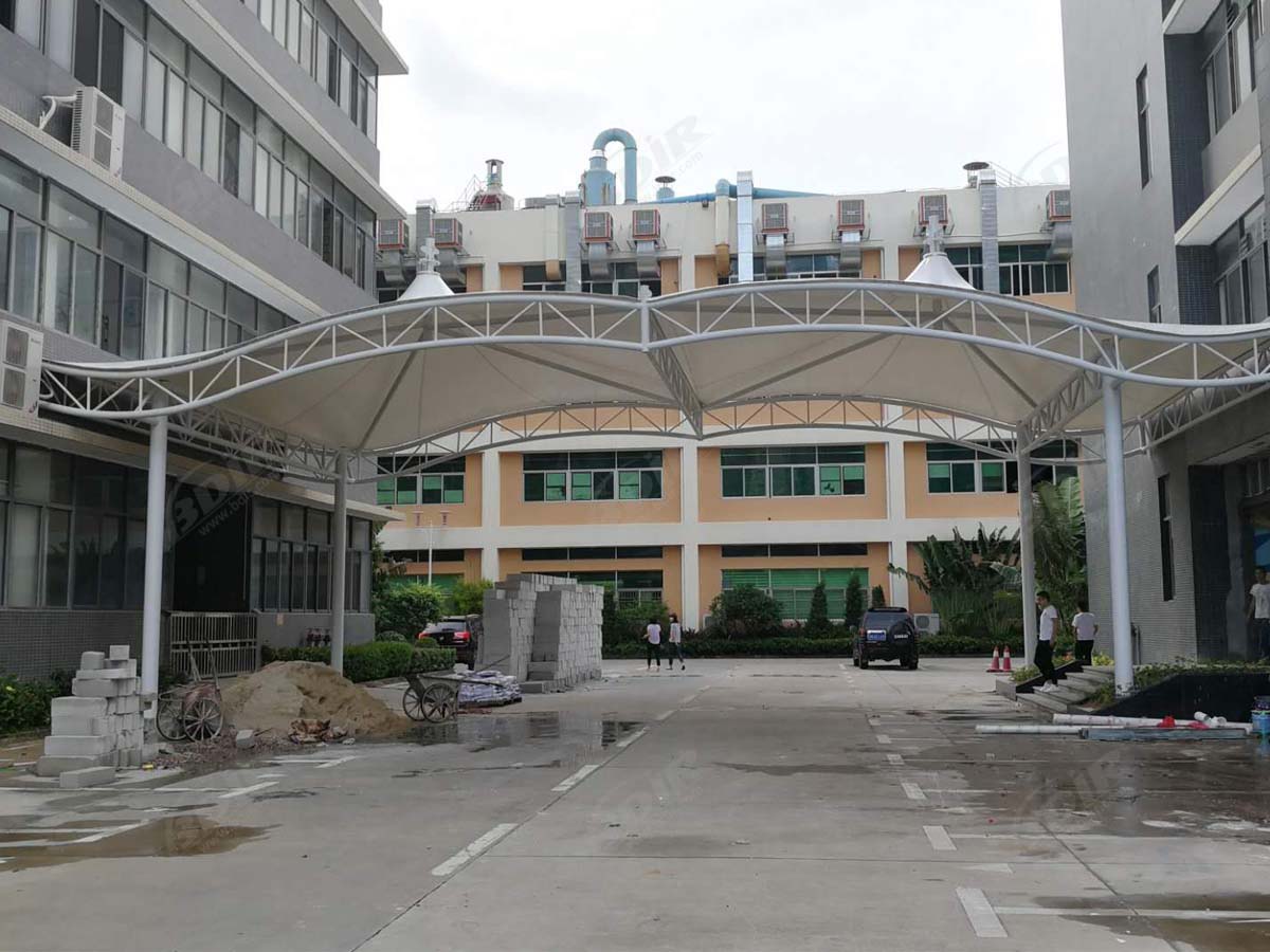 Qunyao Industrial Walkway Covering & Entrance Tensile Structure - Shenzhen, China