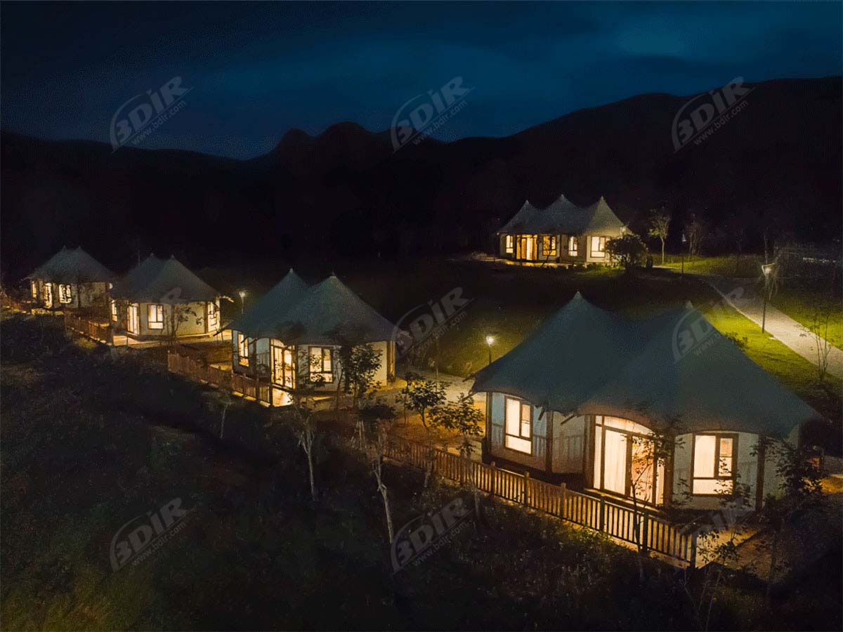Campeggio Camper con Cabine a Cupola Geodetica & Ville con Struttura a Tenda Eco - Guangxi