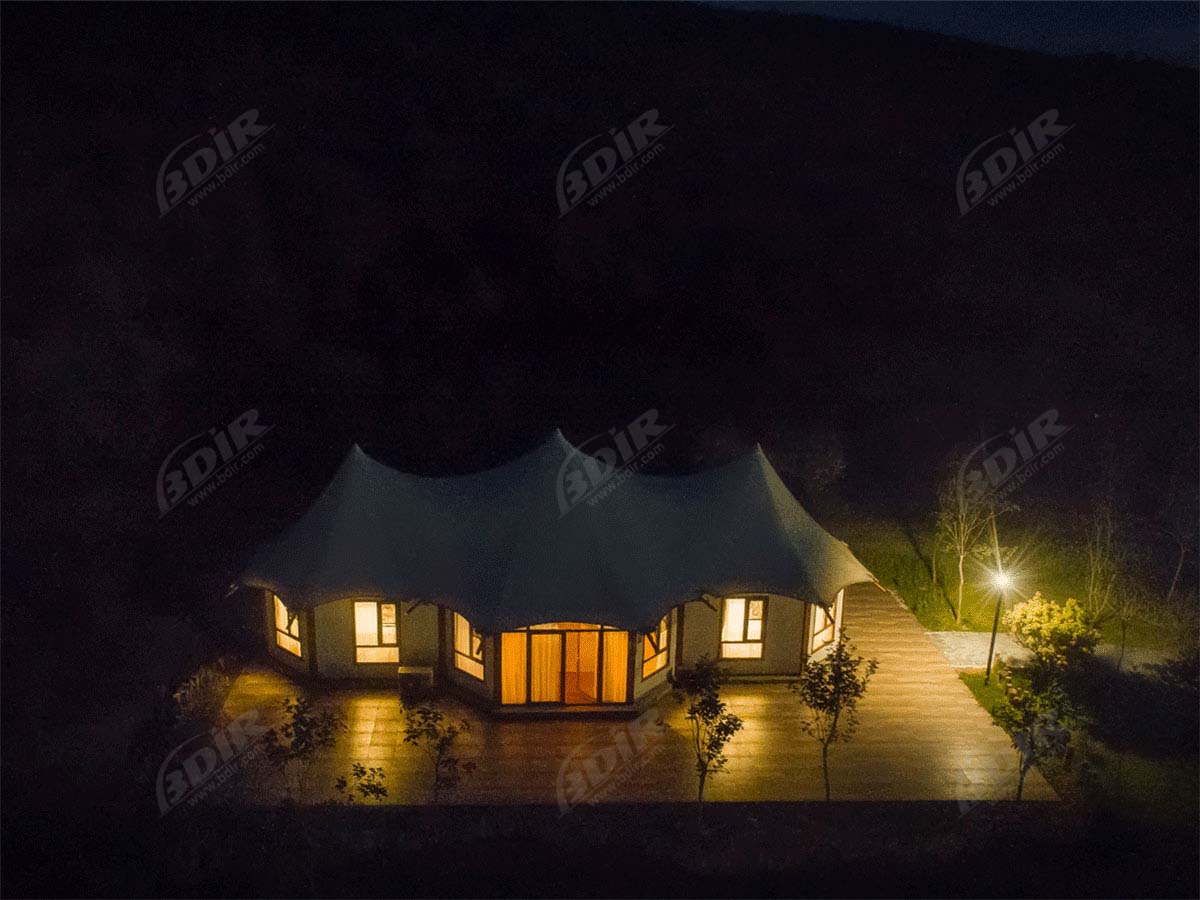 Camping RV con Cabañas con Cúpula Geodésica & Eco Carpa Estructura Villas - Guangxi