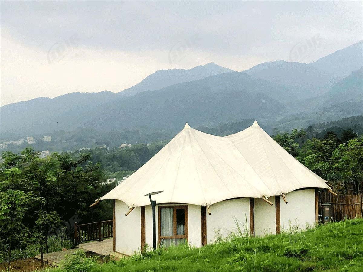 Campeggio Camper con Cabine a Cupola Geodetica & Ville con Struttura a Tenda Eco - Guangxi