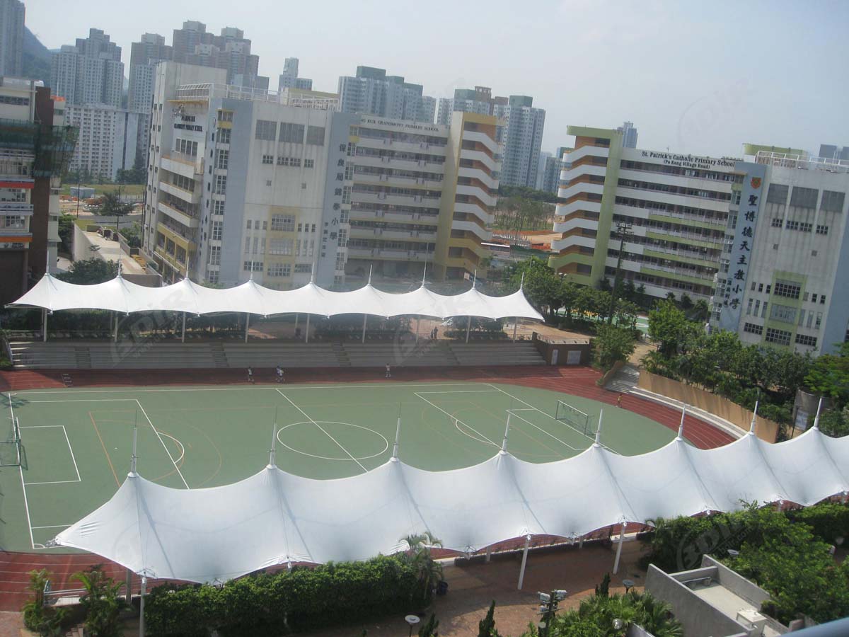 Estrutura Elástica do Telhado para Arquibancadas e Paisagem para Espectadores - Xiamen Escola de Língua Estrangeira