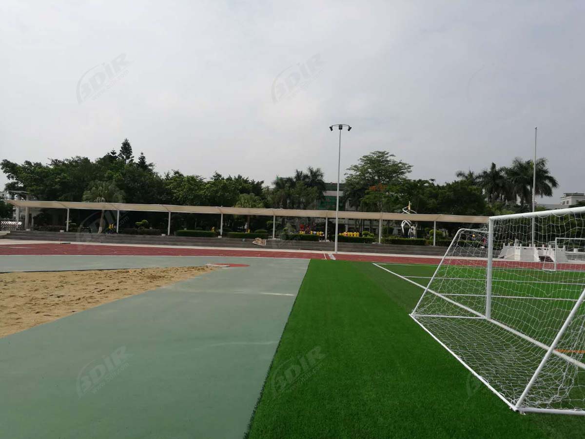 Dachzugkonstruktion für Tribünen & Landschaft - Xiamen Fremdsprachenschule